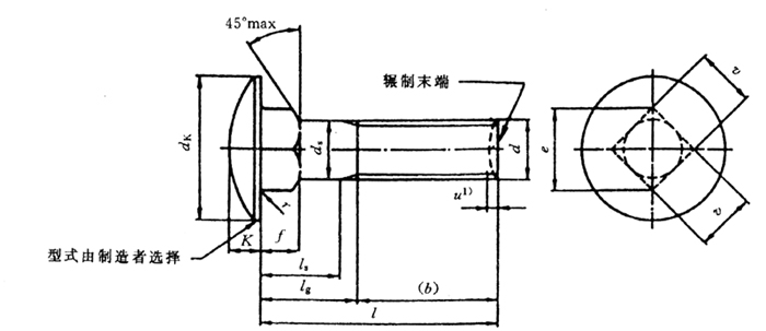 大半圆头方颈螺栓 C级