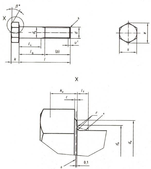 六角头螺栓—产品等级A和B级 （ISO 4014:1999）
